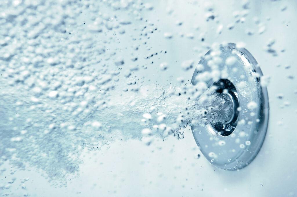 Nahaufnahme eine Whirlpool Düse